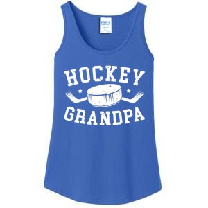 Ice Hockey Grandpa Of A Hockey Player Grandpa Meaningful Gift Ladies Essential Tank