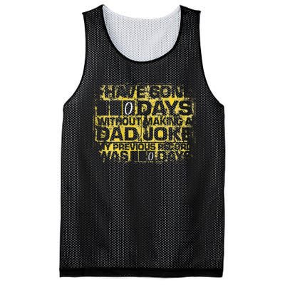 I Have Gone 0 Days Without Making A Dad Joke Mesh Reversible Basketball Jersey Tank