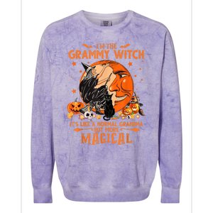 IM He Grammy Witch ItS Like A Normal Grandma Witch Broom Colorblast Crewneck Sweatshirt