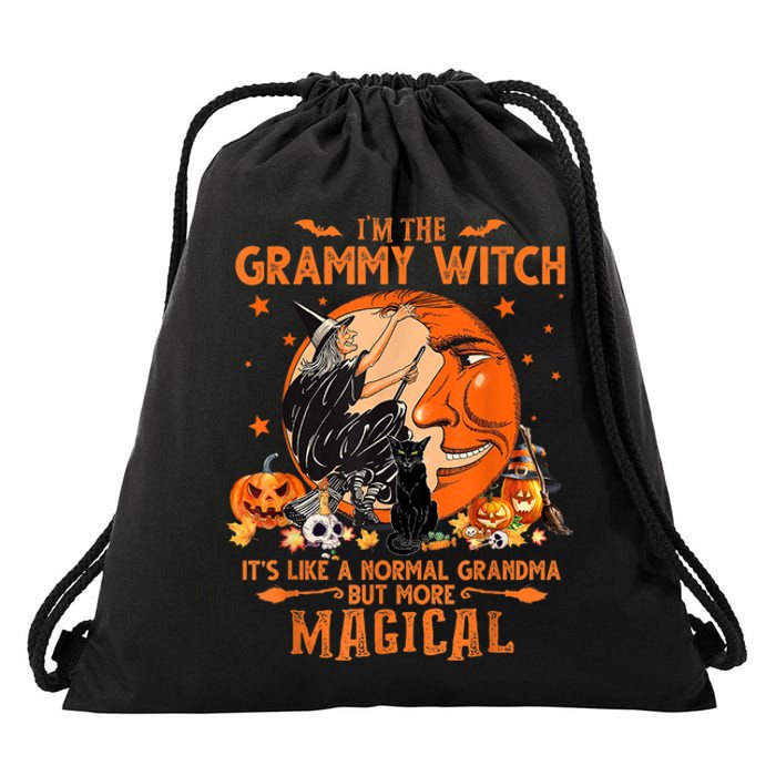 IM He Grammy Witch ItS Like A Normal Grandma Witch Broom Drawstring Bag