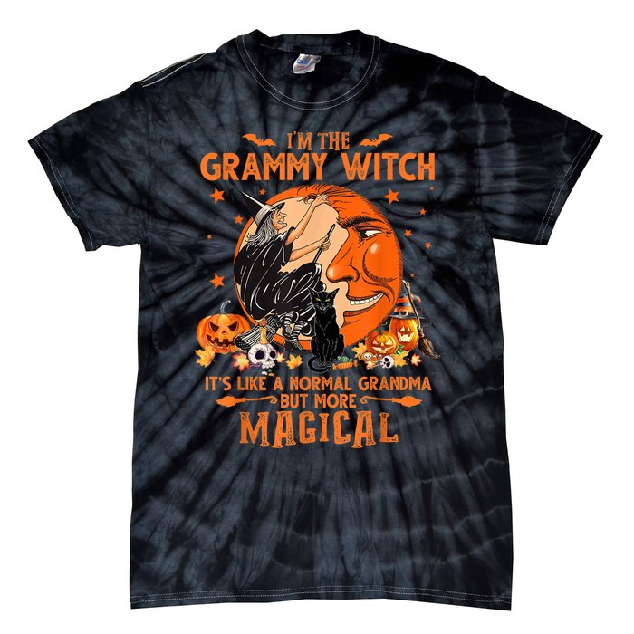 IM He Grammy Witch ItS Like A Normal Grandma Witch Broom Tie-Dye T-Shirt