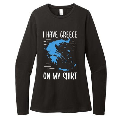 I Have Greece On My Geographer Geography Teacher Womens CVC Long Sleeve Shirt