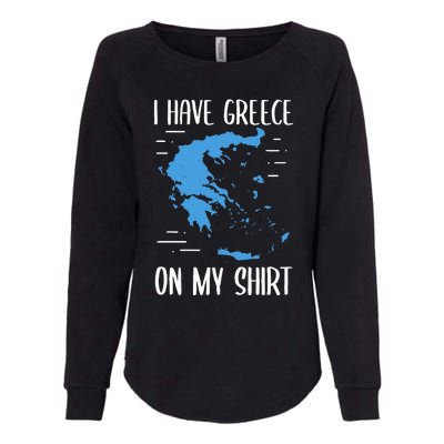 I Have Greece On My Geographer Geography Teacher Womens California Wash Sweatshirt