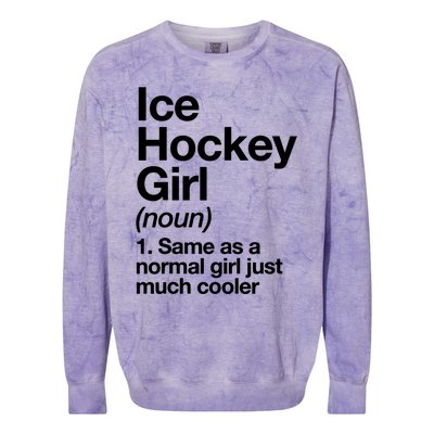 Ice Hockey Girl Definition T Funny &Amp; Sassy Sports Colorblast Crewneck Sweatshirt