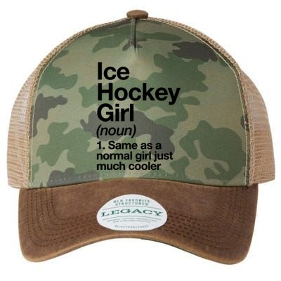 Ice Hockey Girl Definition T Funny &Amp; Sassy Sports Legacy Tie Dye Trucker Hat