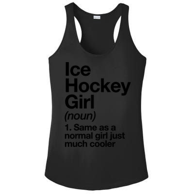 Ice Hockey Girl Definition T Funny &Amp; Sassy Sports Ladies PosiCharge Competitor Racerback Tank