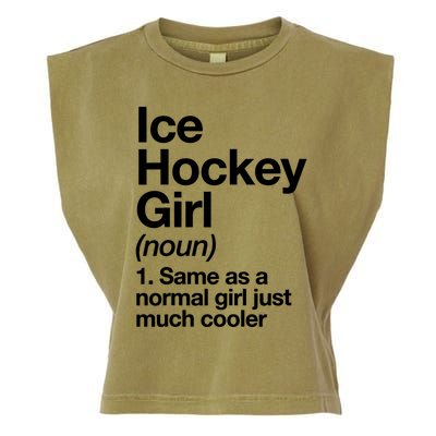 Ice Hockey Girl Definition T Funny &Amp; Sassy Sports Garment-Dyed Women's Muscle Tee