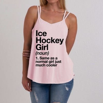 Ice Hockey Girl Definition T Funny &Amp; Sassy Sports Women's Strappy Tank