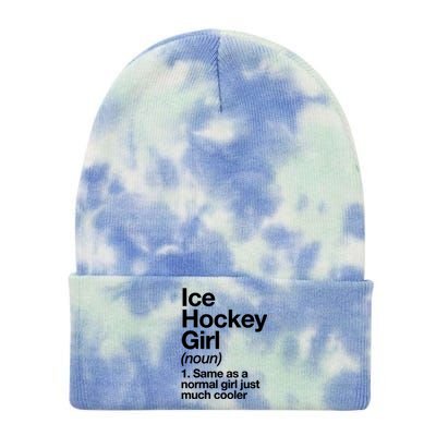 Ice Hockey Girl Definition T Funny &Amp; Sassy Sports Tie Dye 12in Knit Beanie