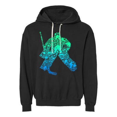 Ice Hockey Goalie Hockey Player Garment-Dyed Fleece Hoodie