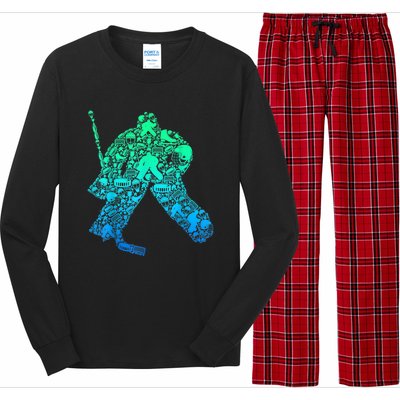 Ice Hockey Goalie Hockey Player Long Sleeve Pajama Set