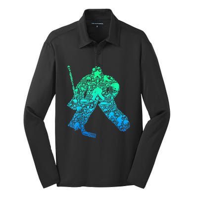 Ice Hockey Goalie Hockey Player Silk Touch Performance Long Sleeve Polo