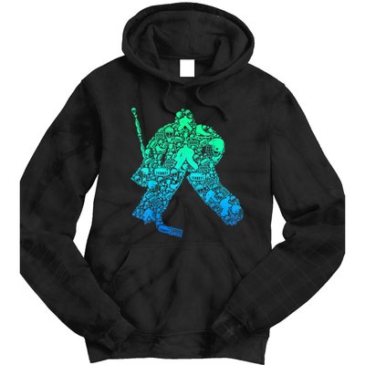 Ice Hockey Goalie Hockey Player Tie Dye Hoodie