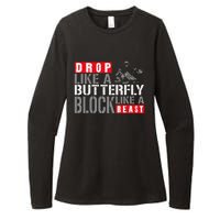 Ice Hockey Goalie Vintage Goalkeeper Drop Like A Butterfly Womens CVC Long Sleeve Shirt