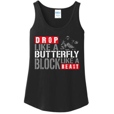 Ice Hockey Goalie Vintage Goalkeeper Drop Like A Butterfly Ladies Essential Tank