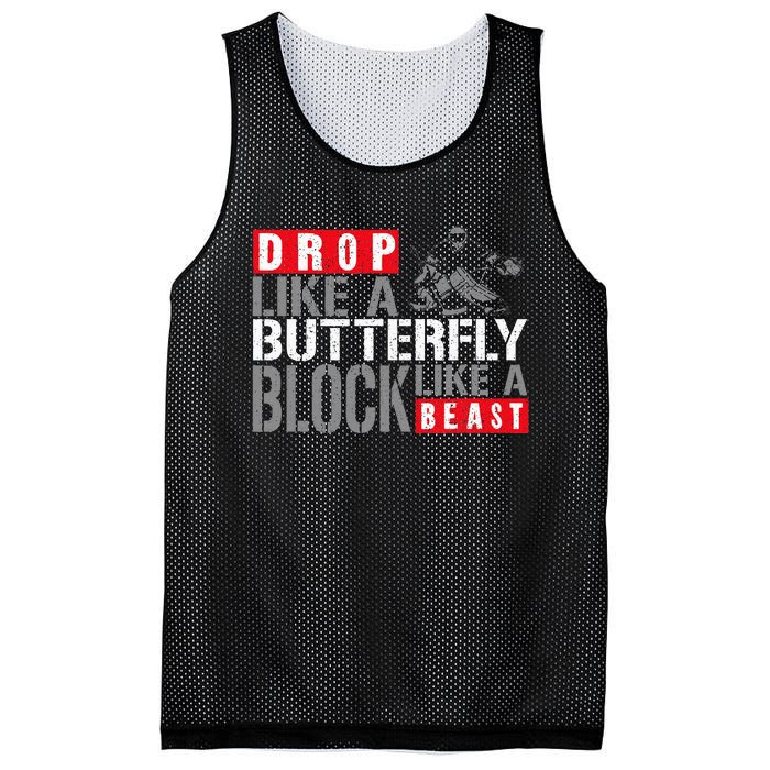 Ice Hockey Goalie Vintage Goalkeeper Drop Like A Butterfly Mesh Reversible Basketball Jersey Tank