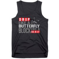 Ice Hockey Goalie Vintage Goalkeeper Drop Like A Butterfly Tank Top