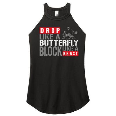 Ice Hockey Goalie Vintage Goalkeeper Drop Like A Butterfly Women's Perfect Tri Rocker Tank