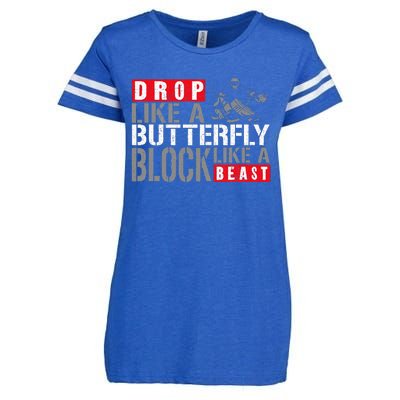 Ice Hockey Goalie Vintage Goalkeeper Drop Like A Butterfly Enza Ladies Jersey Football T-Shirt