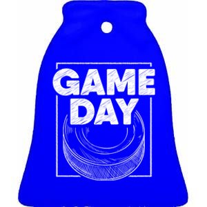 Ice Hockey Game Day Player Coach Team Gift Ceramic Bell Ornament