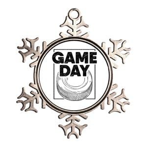 Ice Hockey Game Day Player Coach Team Gift Metallic Star Ornament