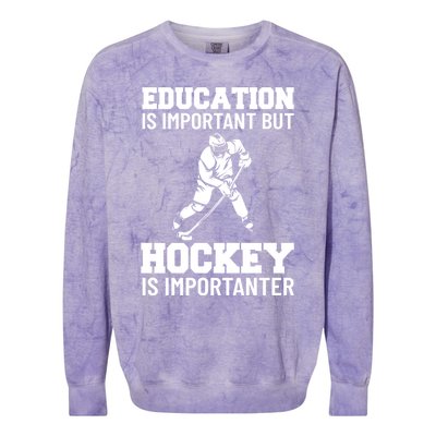 Ice Hockey Gift Colorblast Crewneck Sweatshirt