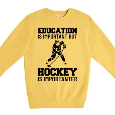 Ice Hockey Gift Premium Crewneck Sweatshirt