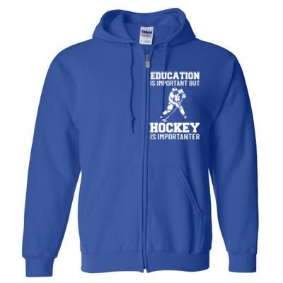 Ice Hockey Gift Full Zip Hoodie