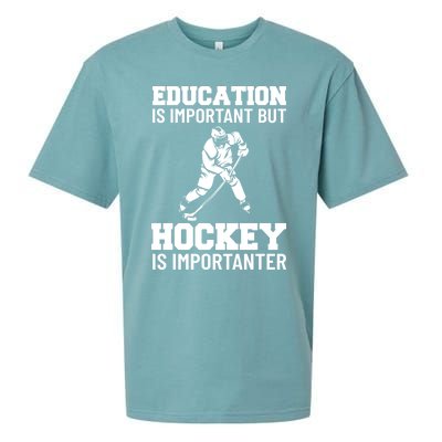 Ice Hockey Gift Sueded Cloud Jersey T-Shirt