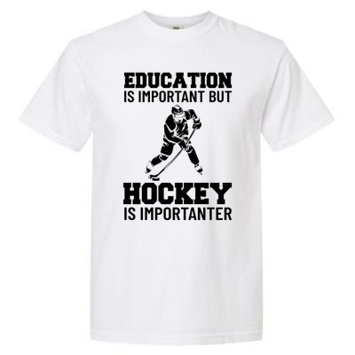 Ice Hockey Gift Garment-Dyed Heavyweight T-Shirt