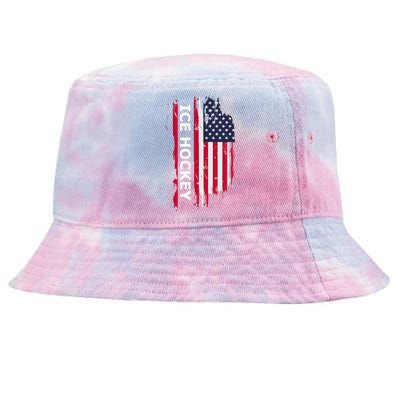 Ice Hockey Gift Tie-Dyed Bucket Hat