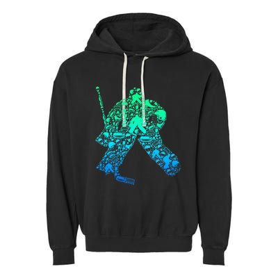 Ice Hockey Goalie Hockey Player Garment-Dyed Fleece Hoodie