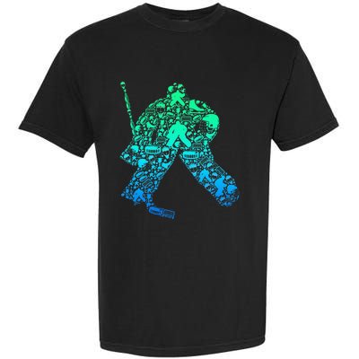 Ice Hockey Goalie Hockey Player Garment-Dyed Heavyweight T-Shirt