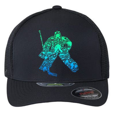 Ice Hockey Goalie Hockey Player Flexfit Unipanel Trucker Cap