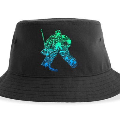 Ice Hockey Goalie Hockey Player Sustainable Bucket Hat