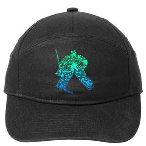 Ice Hockey Goalie Hockey Player 7-Panel Snapback Hat