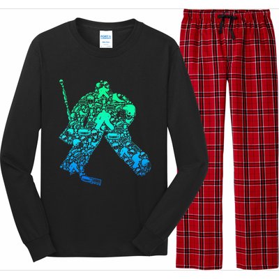 Ice Hockey Goalie Hockey Player Long Sleeve Pajama Set