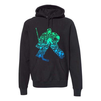 Ice Hockey Goalie Hockey Player Premium Hoodie