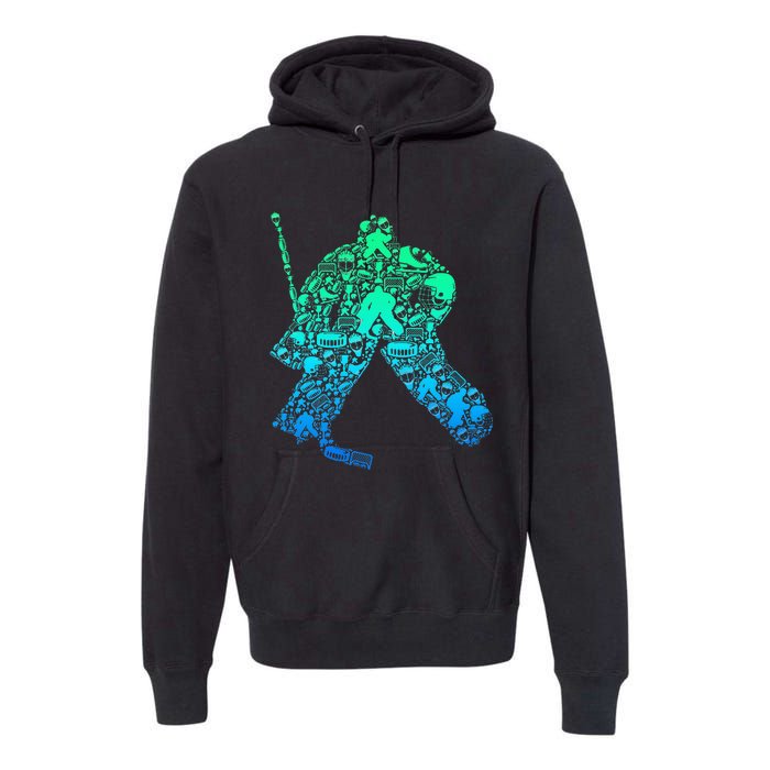 Ice Hockey Goalie Hockey Player Premium Hoodie