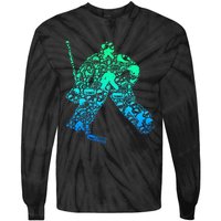 Ice Hockey Goalie Hockey Player Tie-Dye Long Sleeve Shirt