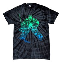 Ice Hockey Goalie Hockey Player Tie-Dye T-Shirt