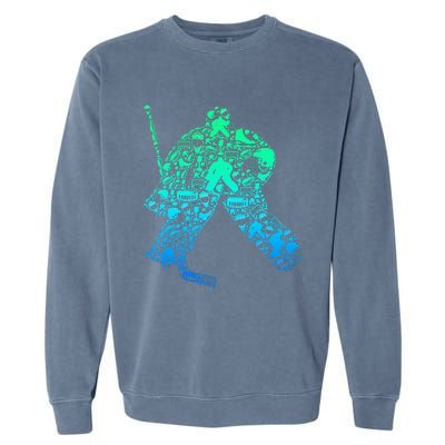 Ice Hockey Goalie Hockey Player Garment-Dyed Sweatshirt