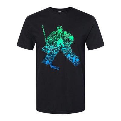 Ice Hockey Goalie Hockey Player Softstyle CVC T-Shirt