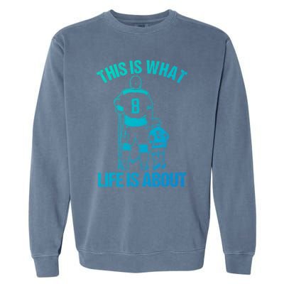 Ice Hockey Game Player Father And Son Field Hockey Cute Gift Garment-Dyed Sweatshirt