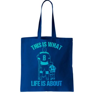 Ice Hockey Game Player Father And Son Field Hockey Cute Gift Tote Bag