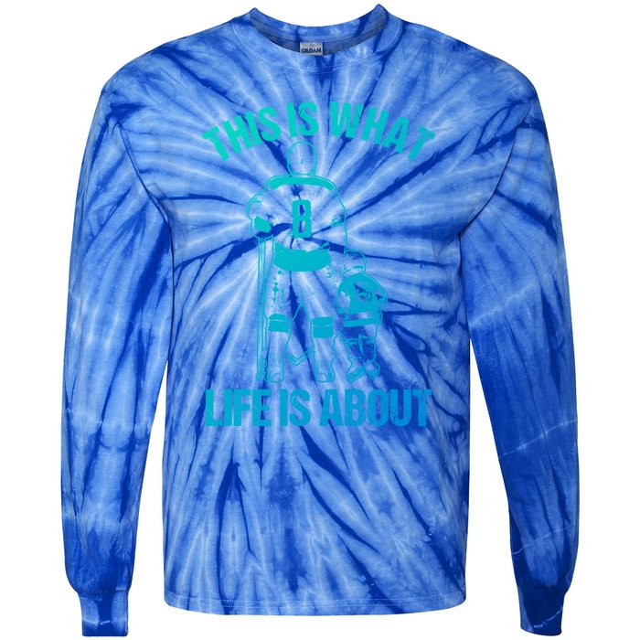 Ice Hockey Game Player Father And Son Field Hockey Cute Gift Tie-Dye Long Sleeve Shirt