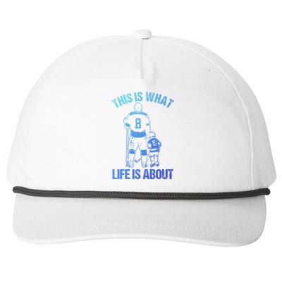 Ice Hockey Game Player Father And Son Field Hockey Cute Gift Snapback Five-Panel Rope Hat