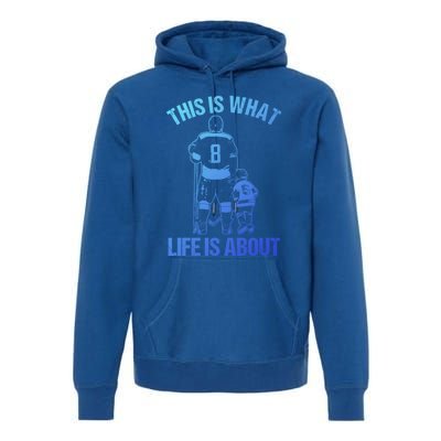 Ice Hockey Game Player Father And Son Field Hockey Cute Gift Premium Hoodie