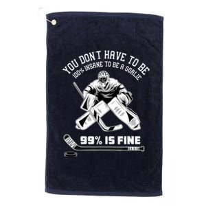 Ice Hockey Goalkeeper Goaltender - Ice Hockey Goalie Platinum Collection Golf Towel