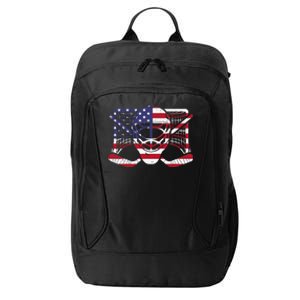 Ice Hockey Goalie American Flag USA Goalie mask 4th of July City Backpack